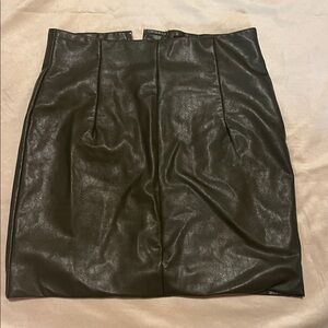 Emory Park olive Faux Leather Mini Skirt